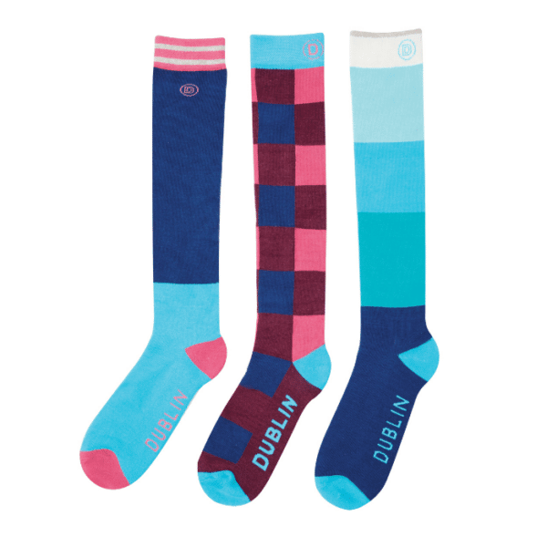 Dublin Country Boot 3 Pack Socks-Ink Navy