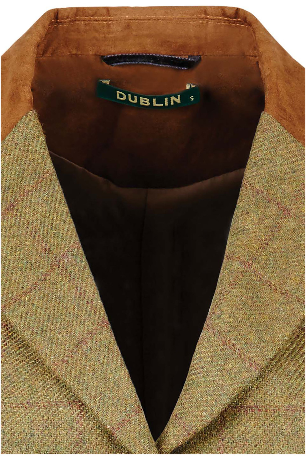 Dublin Albany Tweed Suede Collar Tailored Ladies Jacket Equine Superstore