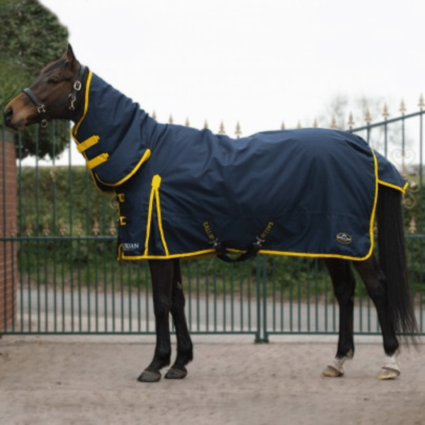 Gallop Trojan 600D Combo Turnout - 200g - Navy Yellow