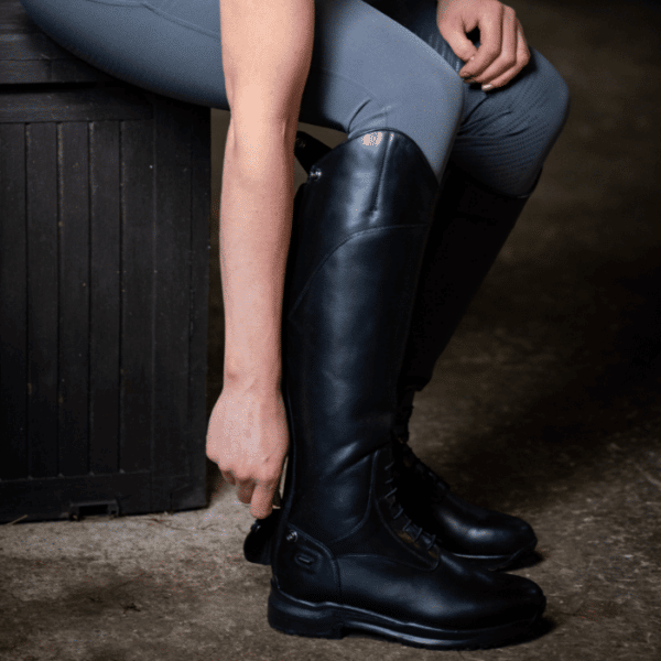 Avebury Riding Boot-Black-LF-Side