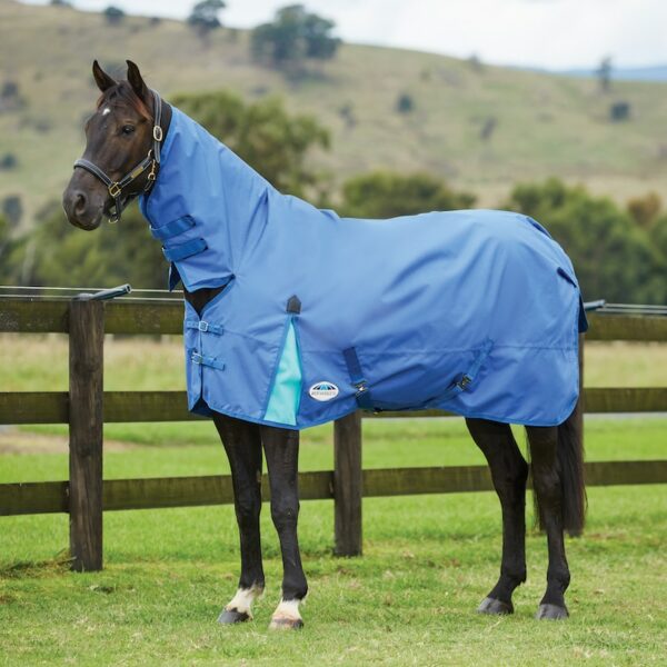 Weatherbeeta Delft Blue/ Mint Combo Neck Turnout Rug