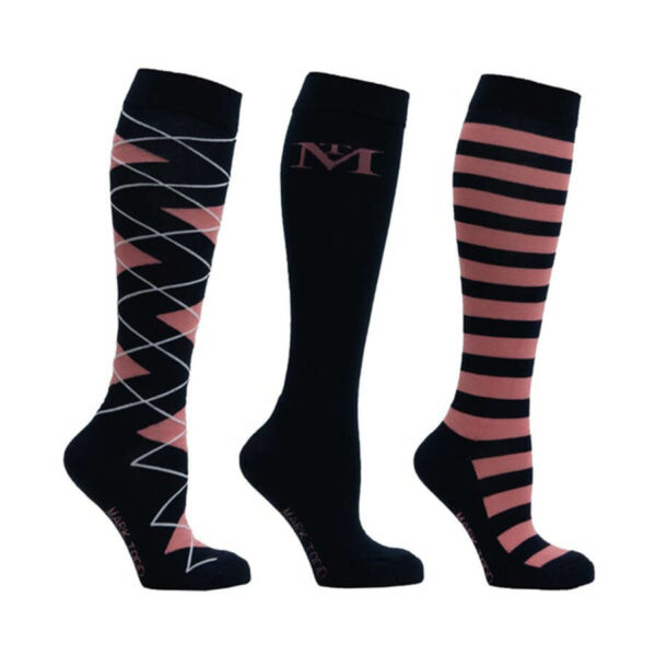 Mark Todd Socks Navy Rose One size