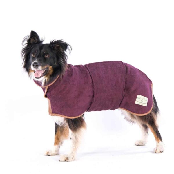 Ruff and Tumble Country Dog Drying Coat Burgundy