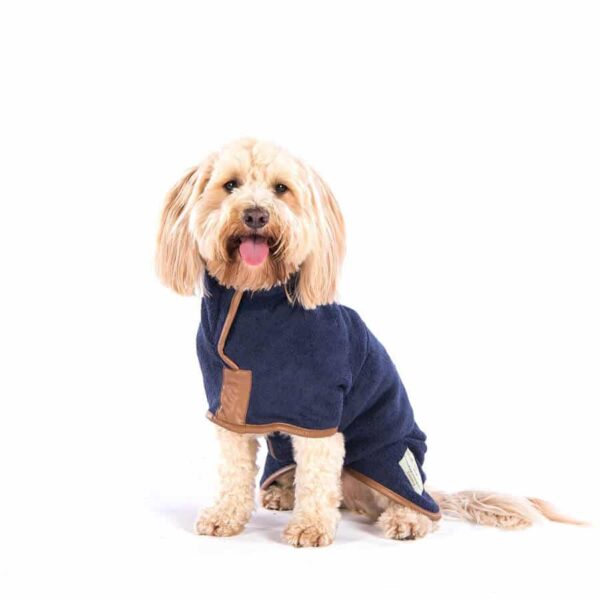 Ruff and Tumble Country Dog Drying Coat French Navy