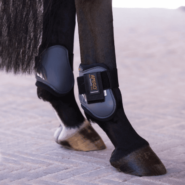 amigo tendon fetlock boots black