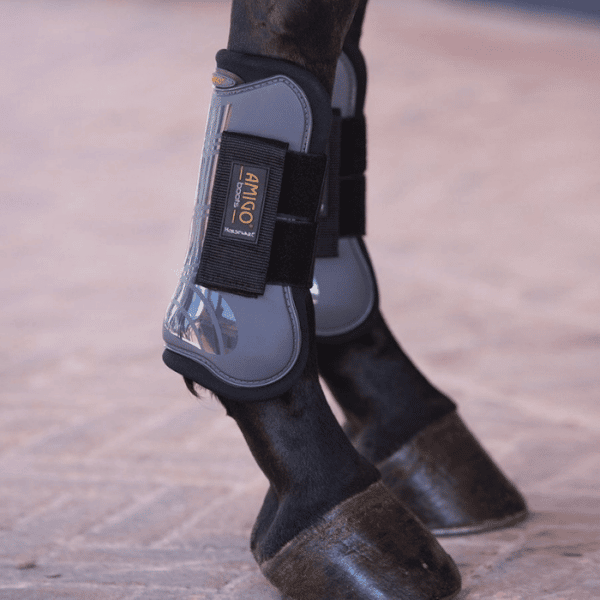 amigo tendon fetlock boots gray