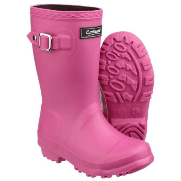 cotswold buckingham kids wellingtons pink