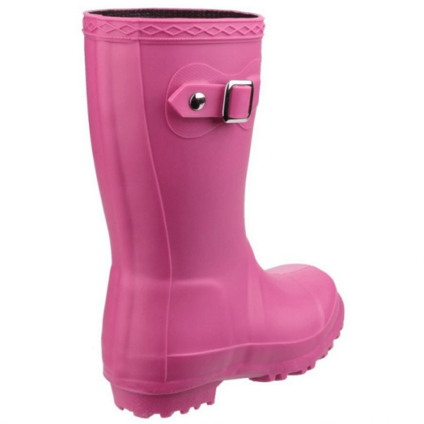 cotswold buckingham kids wellingtons pink side