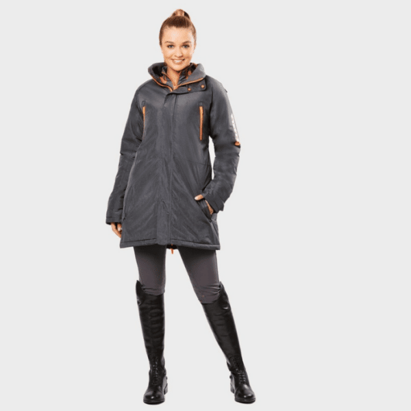 dublin amy mid length waterproof parka front