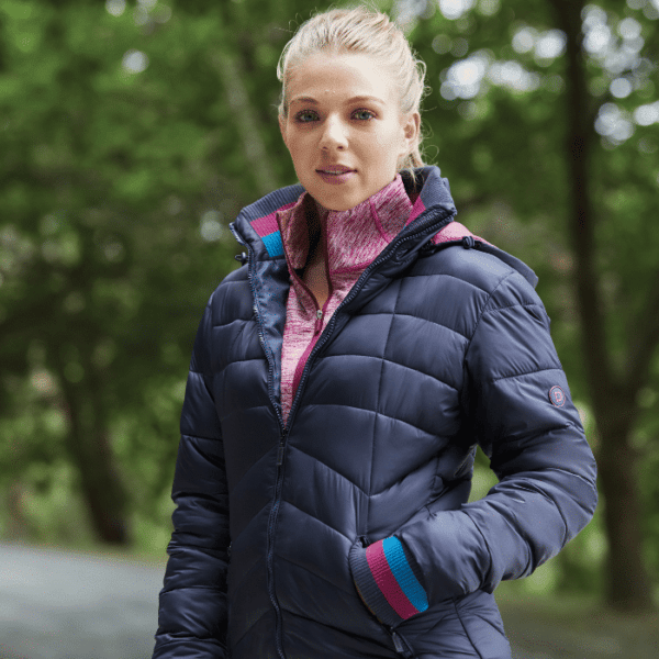 dublin gemma puffer jacket ink navy side