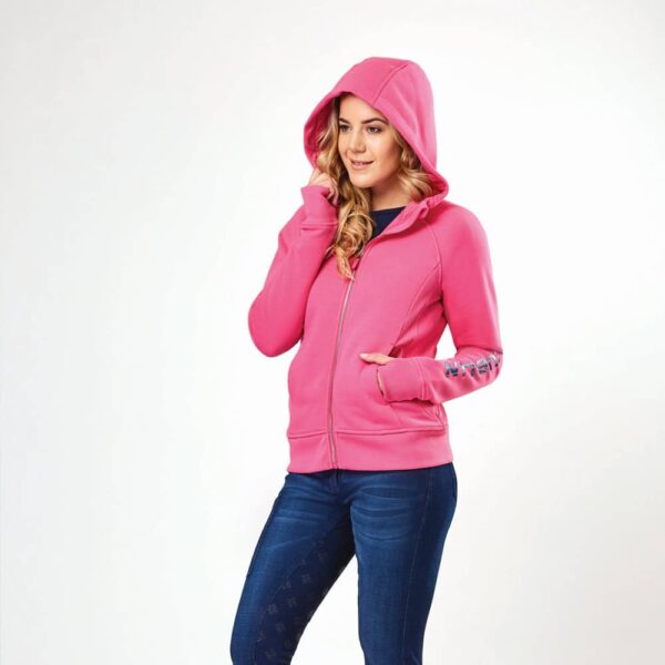 dublin heidi full zip hoodie carmine rose2