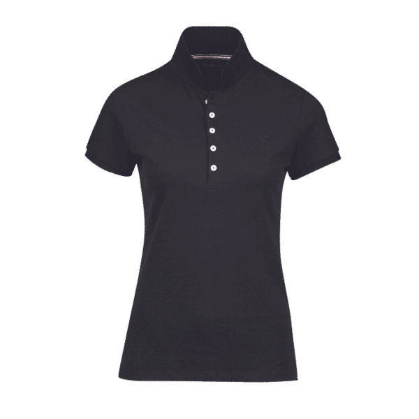 dublin lily cap sleeve polo black f