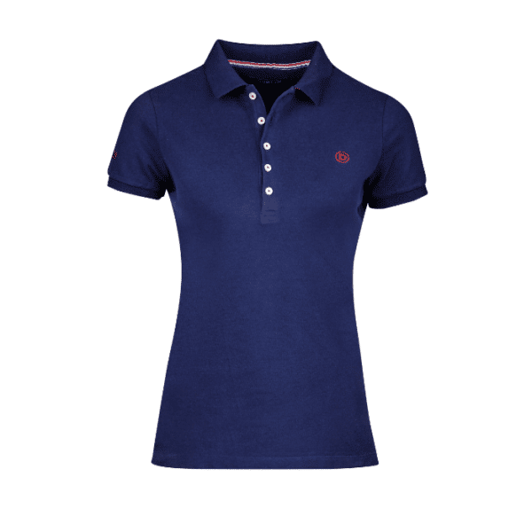 dublin lily cap sleeve polo navy front f