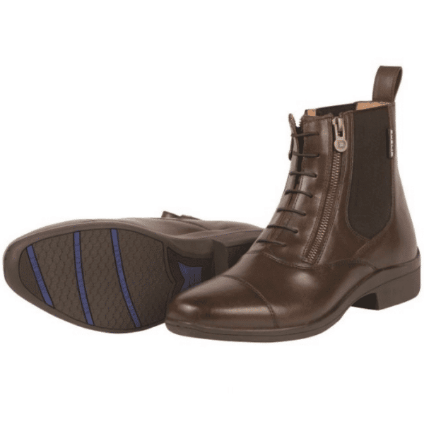 dublin paramount side zip paddock boots brown