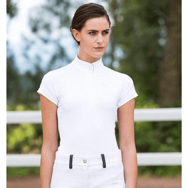 horseware ladies sara competition shirt in white front