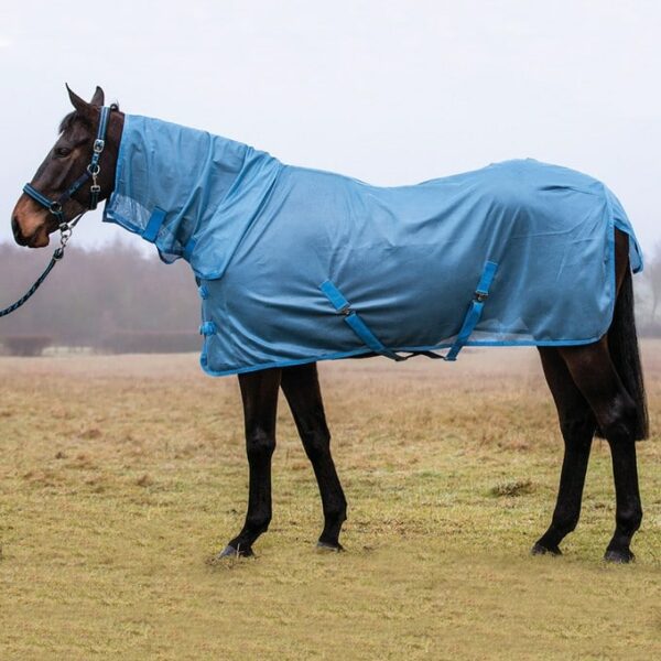 Blue Combo Neck Horse Fly Rug