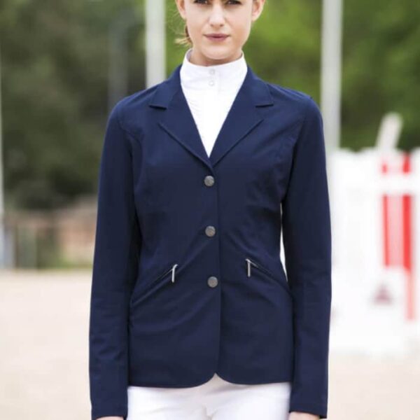 ladies competition jacket navy front 3