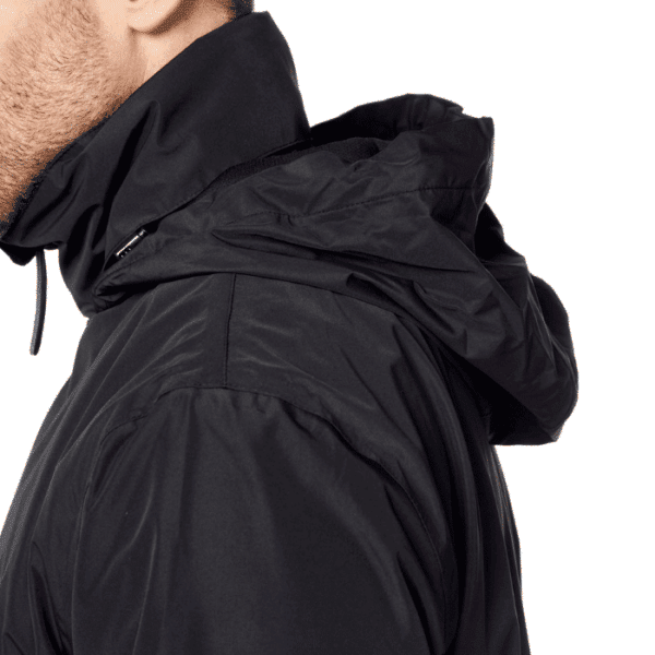 mens defender jacket black hood