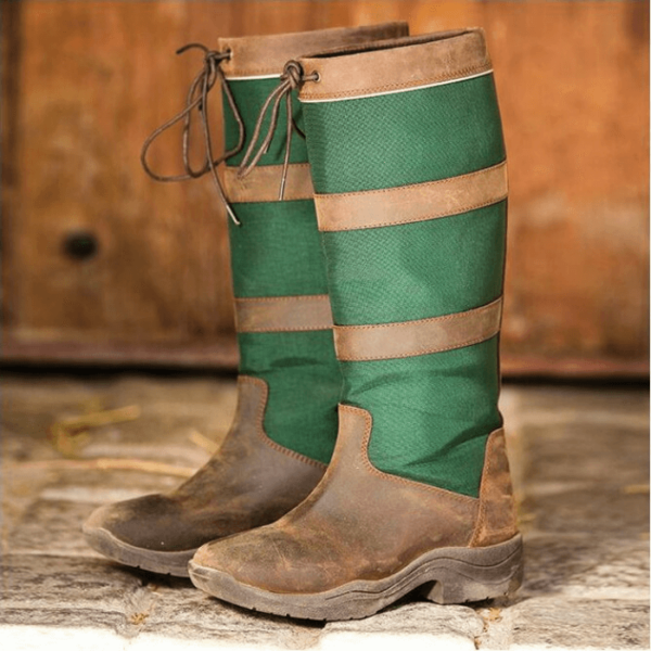 rambo original pull up country boots wide calf brown green pair