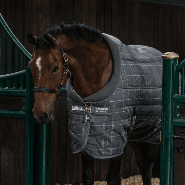 Horseware Rhino Original Stable Rug Grey Check Pattern