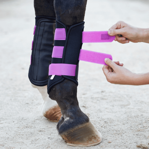 roma neoprene brush boot black pink2