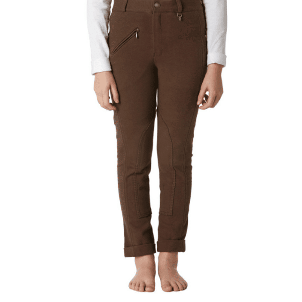 toggi childrens classic jodhpurs chocolate front