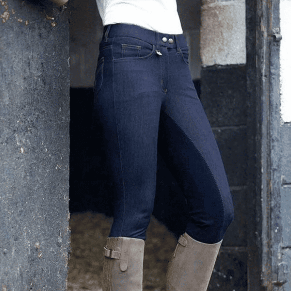 toggi laredo ladies denim breeches side