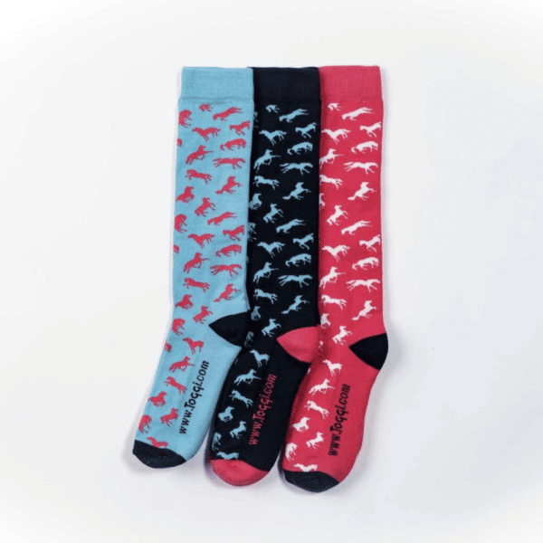 toggi multi horse ladies socks 1