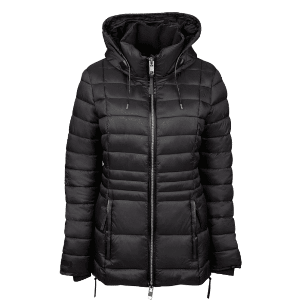 weatherbeeta harper quilted coat black front 4