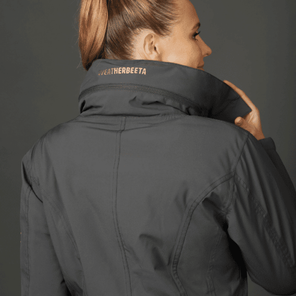 weatherbeeta kyla waterproof jacket asphalt grey lf collar