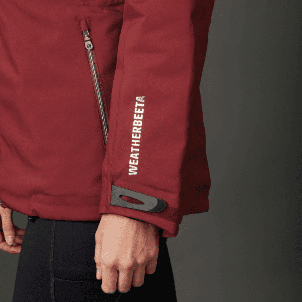 weatherbeeta tania waterproof jacket burgundy cuff