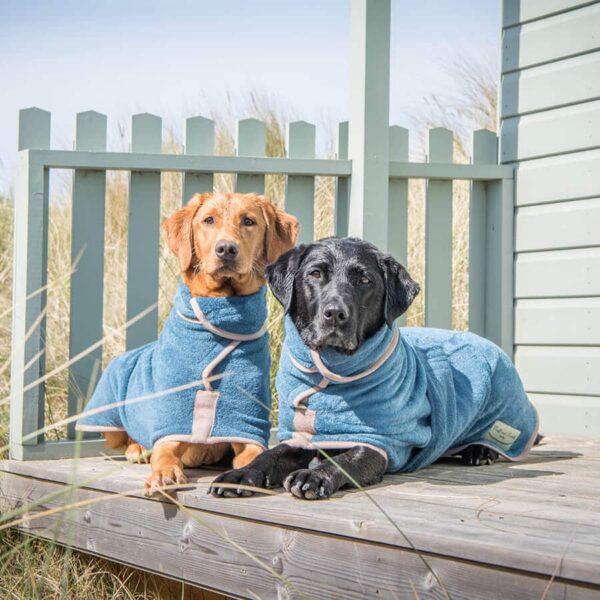 Ruff and Tumble Classic Dog Drying Coat Sandringham Blue