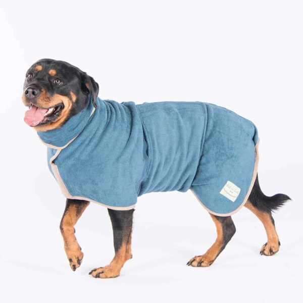 Ruff and Tumble Classic Dog Drying Coat Sandringham Blue