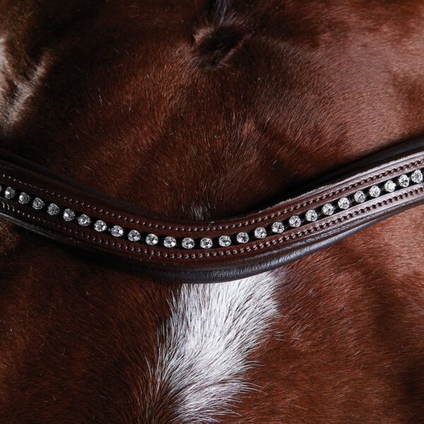 Diamante Browband Brown Leather Bridle